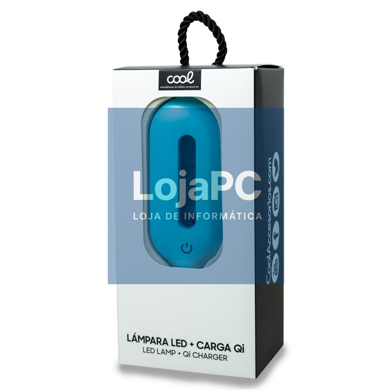 LED Lamp + Qi Wireless Charging Base COOL Light Blue — imagem 3