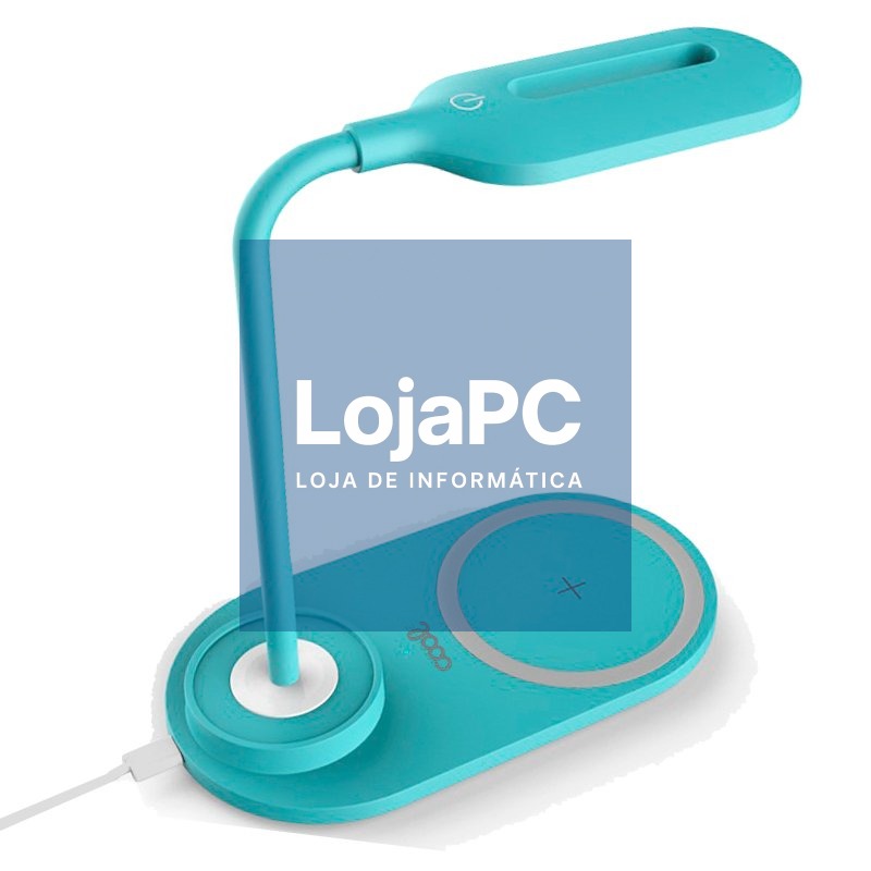 LED Lamp + Qi Wireless Charging Base COOL Light Blue