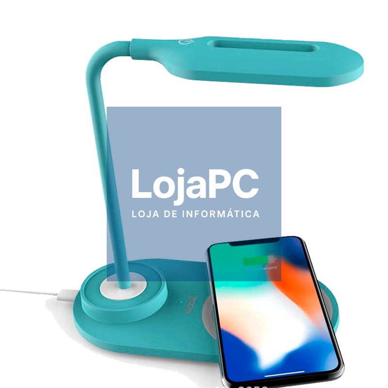 LED Lamp + Qi Wireless Charging Base COOL Light Blue — imagem 2