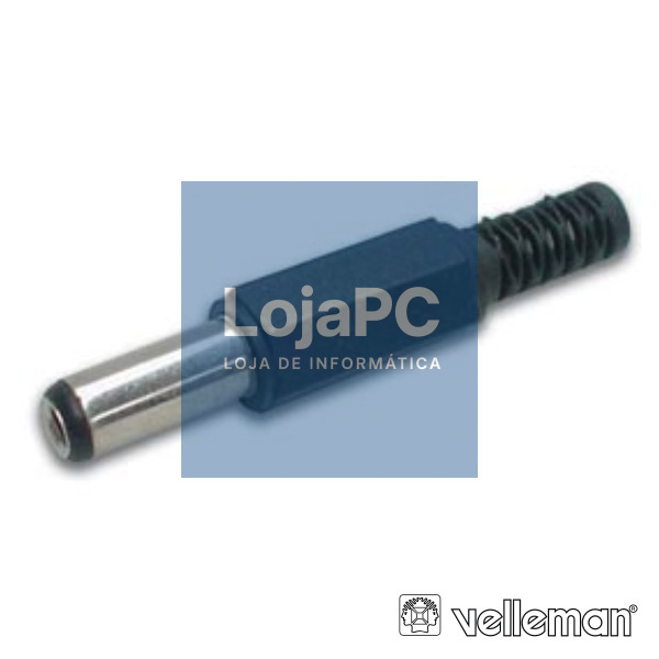 FICHA ALIMENTAÇÃO DC FÊMEA Ø2.5x5.5MM 14MM P/ SOLDAR