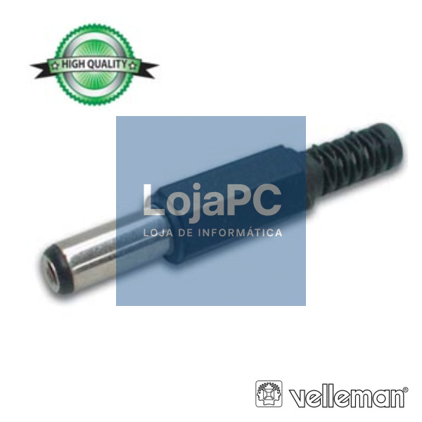 FICHA ALIMENTAÇÃO DC FÊMEA Ø2.5x5.5MM 14MM P/ SOLDAR