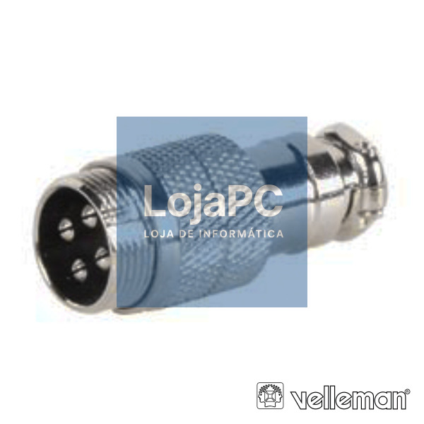 FICHA 4P MACHO P/ SOLDAR VELLEMAN