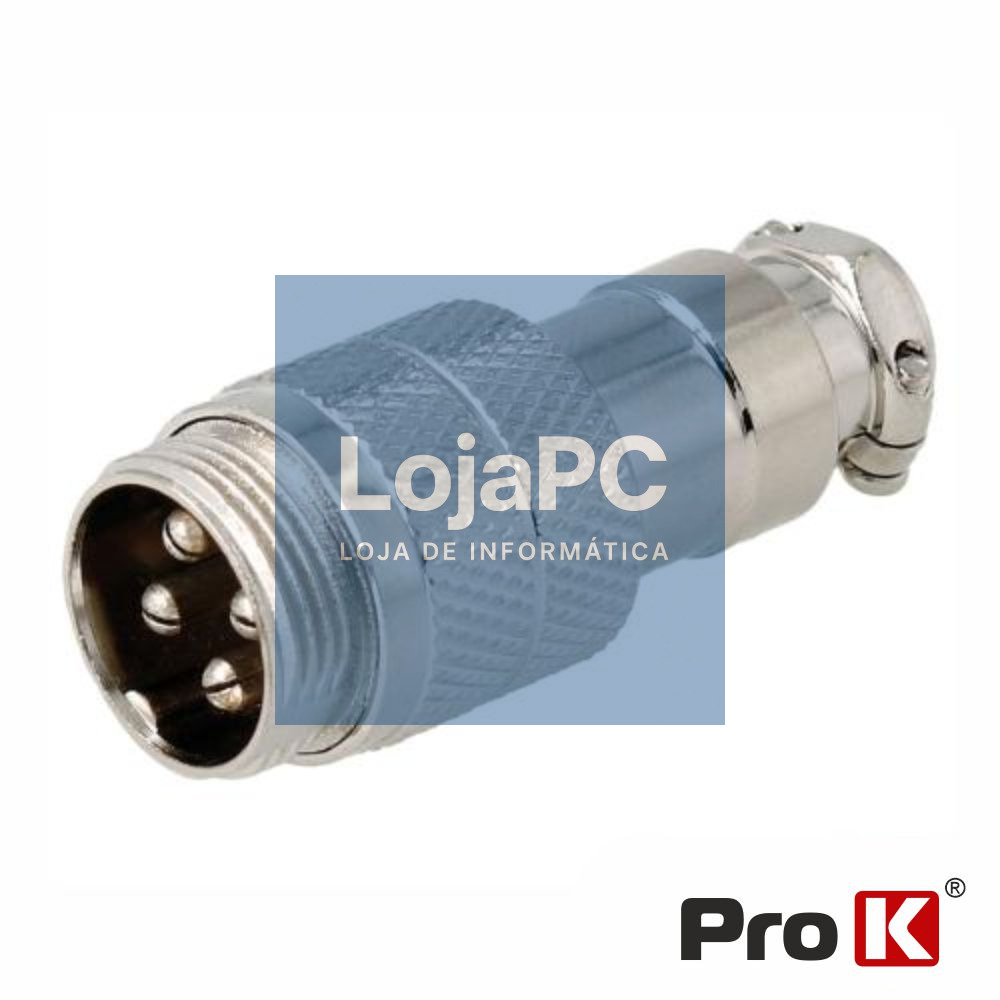 Ficha Microfone 4p Macho P/ Soldar PROK