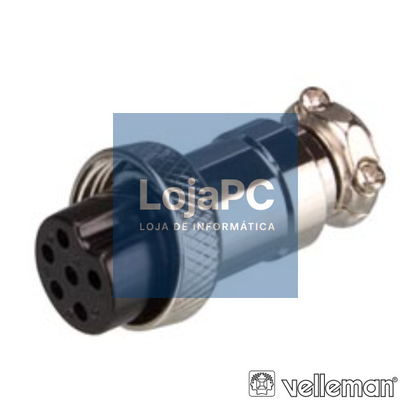 FICHA MICROFONE 6P FÊMEA DE EXTENSÃO VELLEMAN