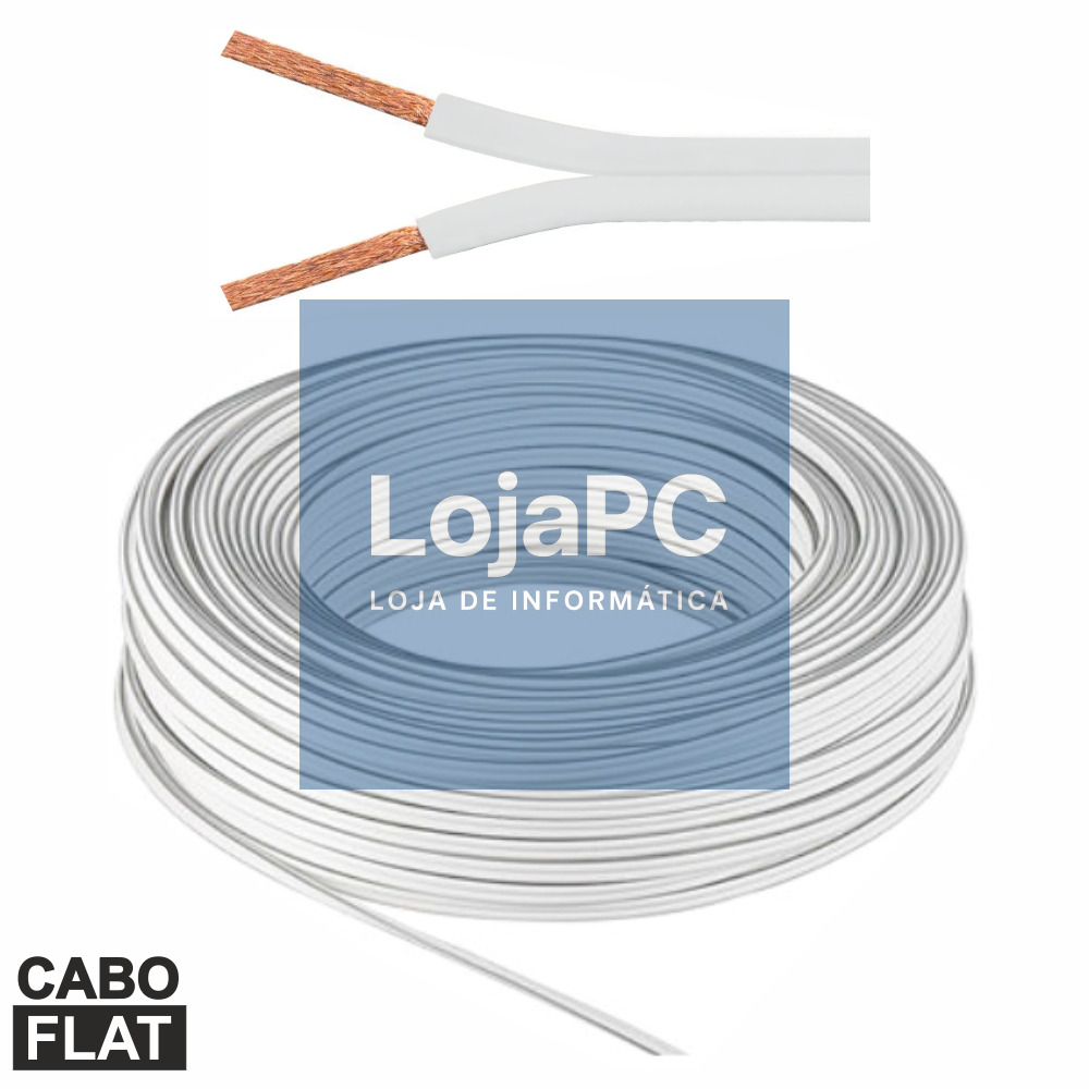 CABO COLUNA 2X2.50MM BRANCO FLAT