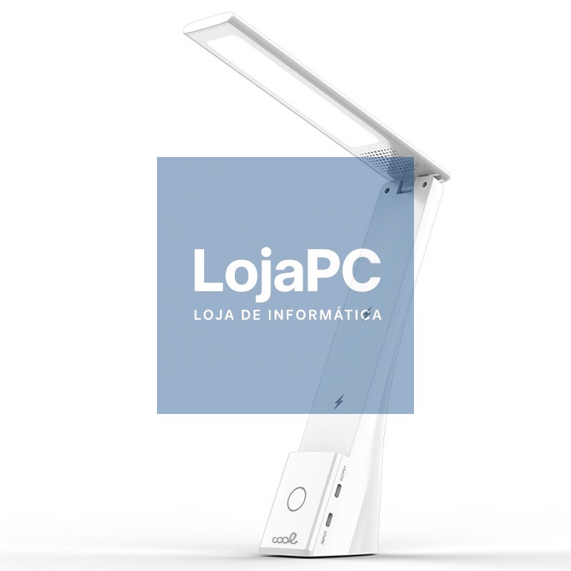 LED Lamp with Base Qi Wireless Charging COOL Compact White