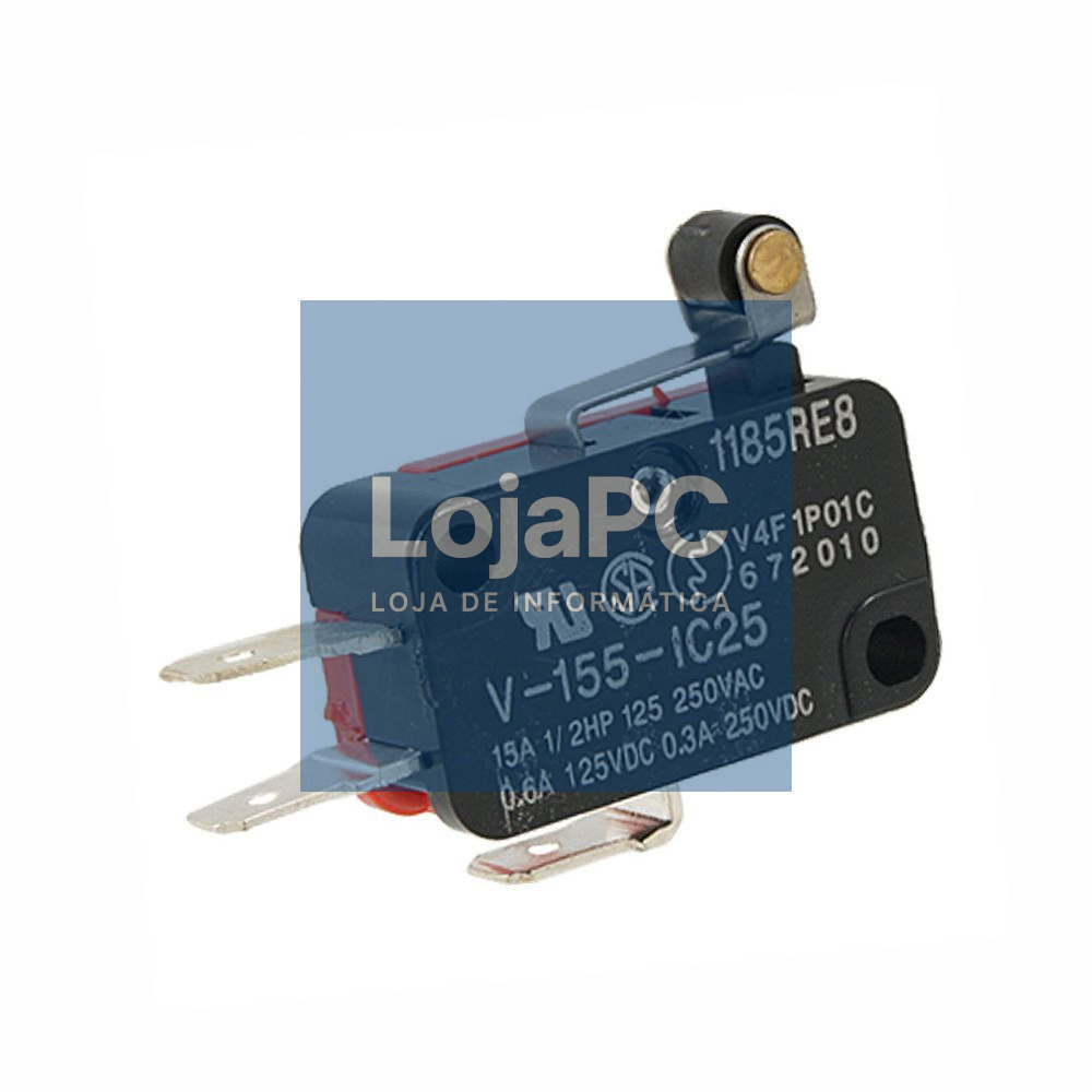 Comutador Micro Switch 15A C/ Patilha Pequena e Rodízio