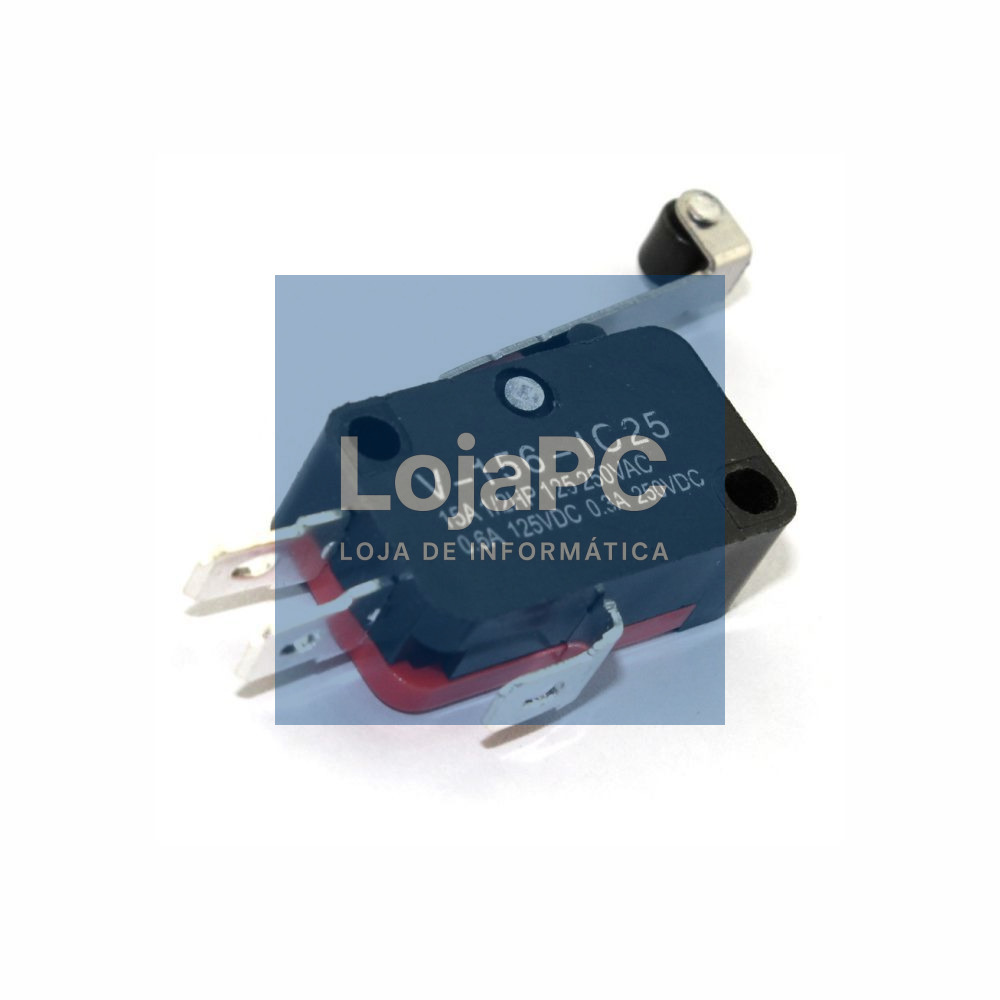 Comutador Micro Switch 15A C/ Patilha e Rodízio