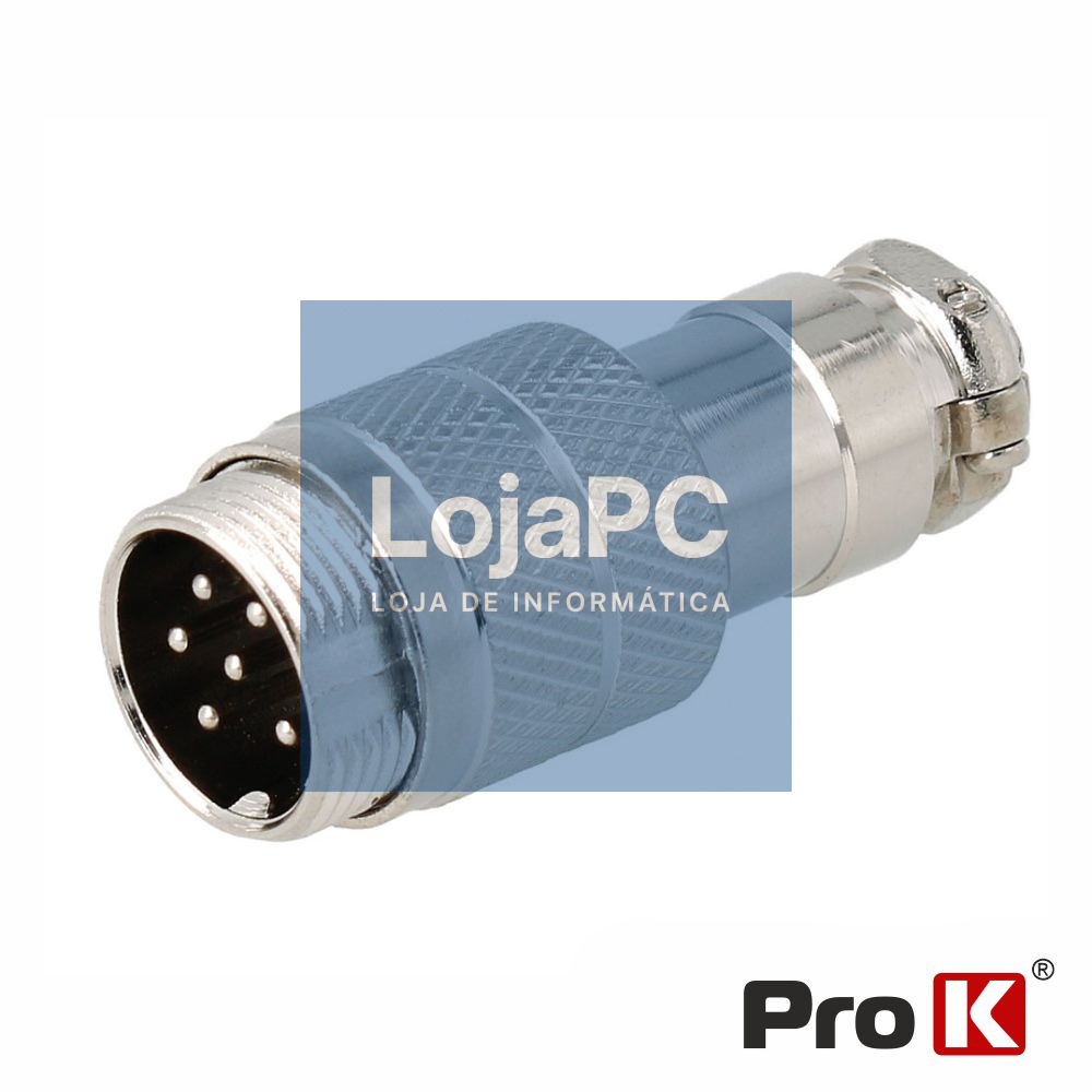 Ficha Microfone 6p Macho P/ Soldar PROK