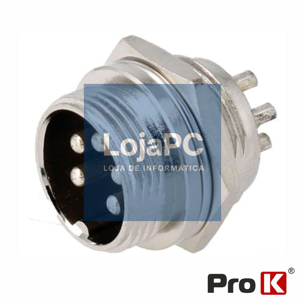 Ficha Microfone 5p Macho Painel PROK