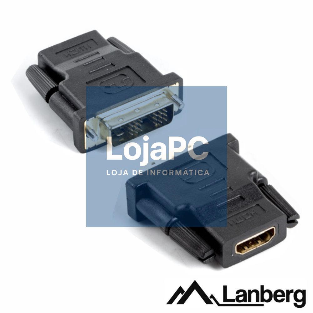Ficha Adaptadora DVI-D Macho / HDMI Fêmea LANBERG