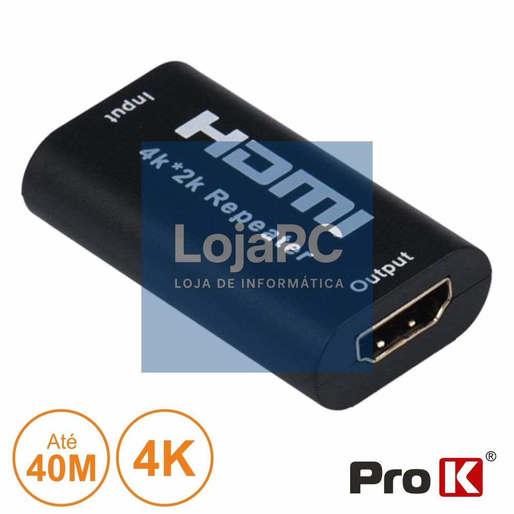 FICHA ADAPTADORA HDMI FÊMEA / FÊMEA DOURADA P/ 40M 4K PROK