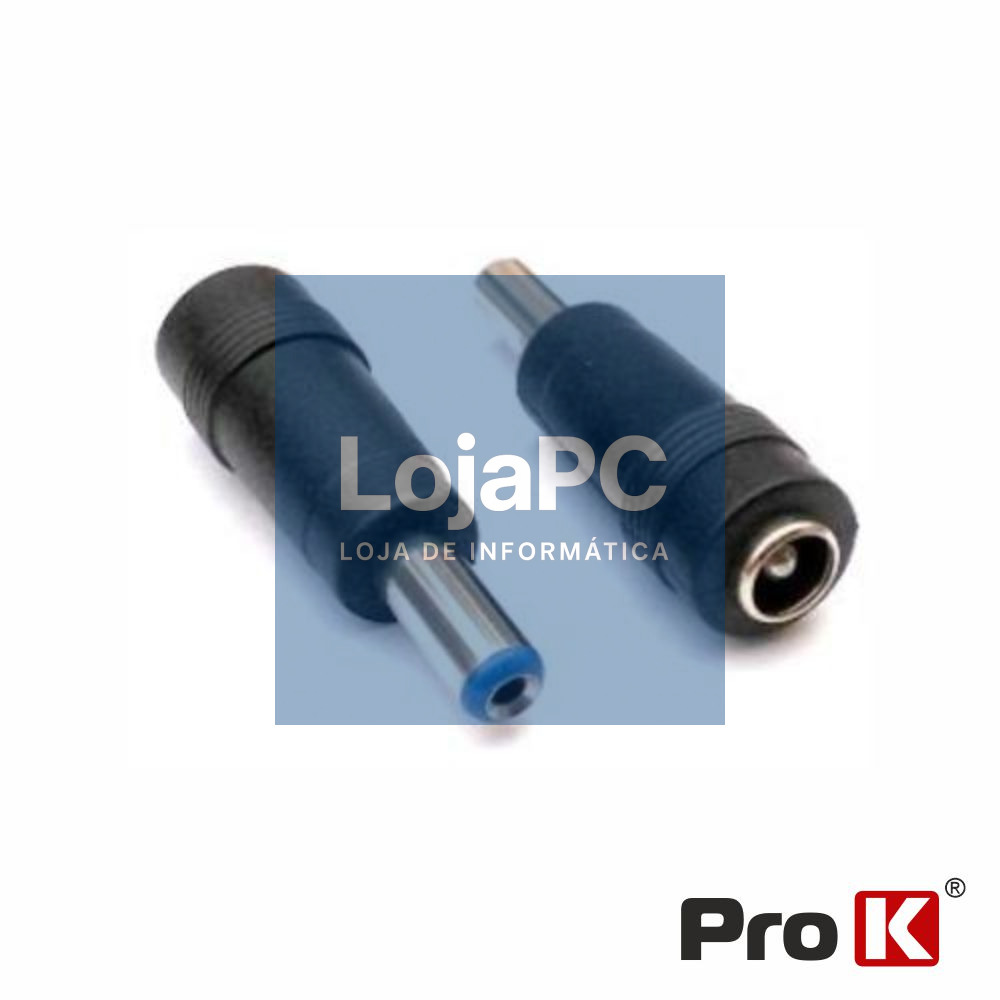 Ficha Adaptadora Alimentação DC Ø5.5-2.5mm P/ Ø5.5-2.1mm