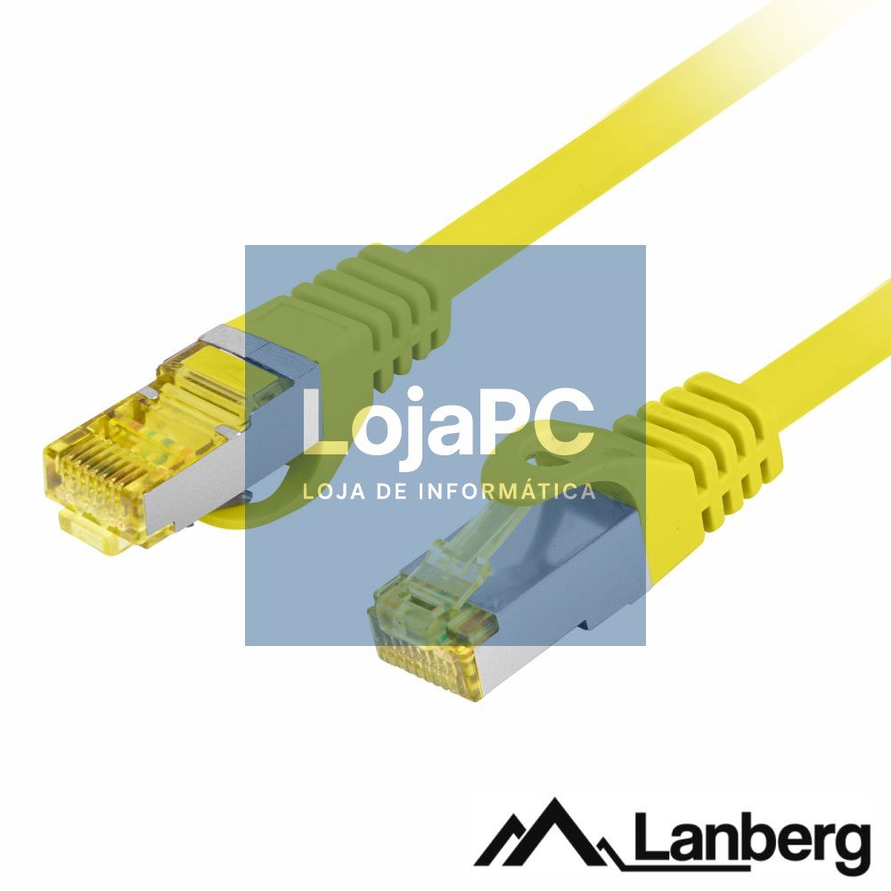 Cabo S/FTP LSZH CAT6A 0.25m Amarelo LANBERG