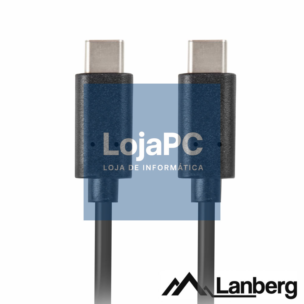 Cabo USB-C 2.0 Macho / USB-C Macho 1.8m Preto LANBERG