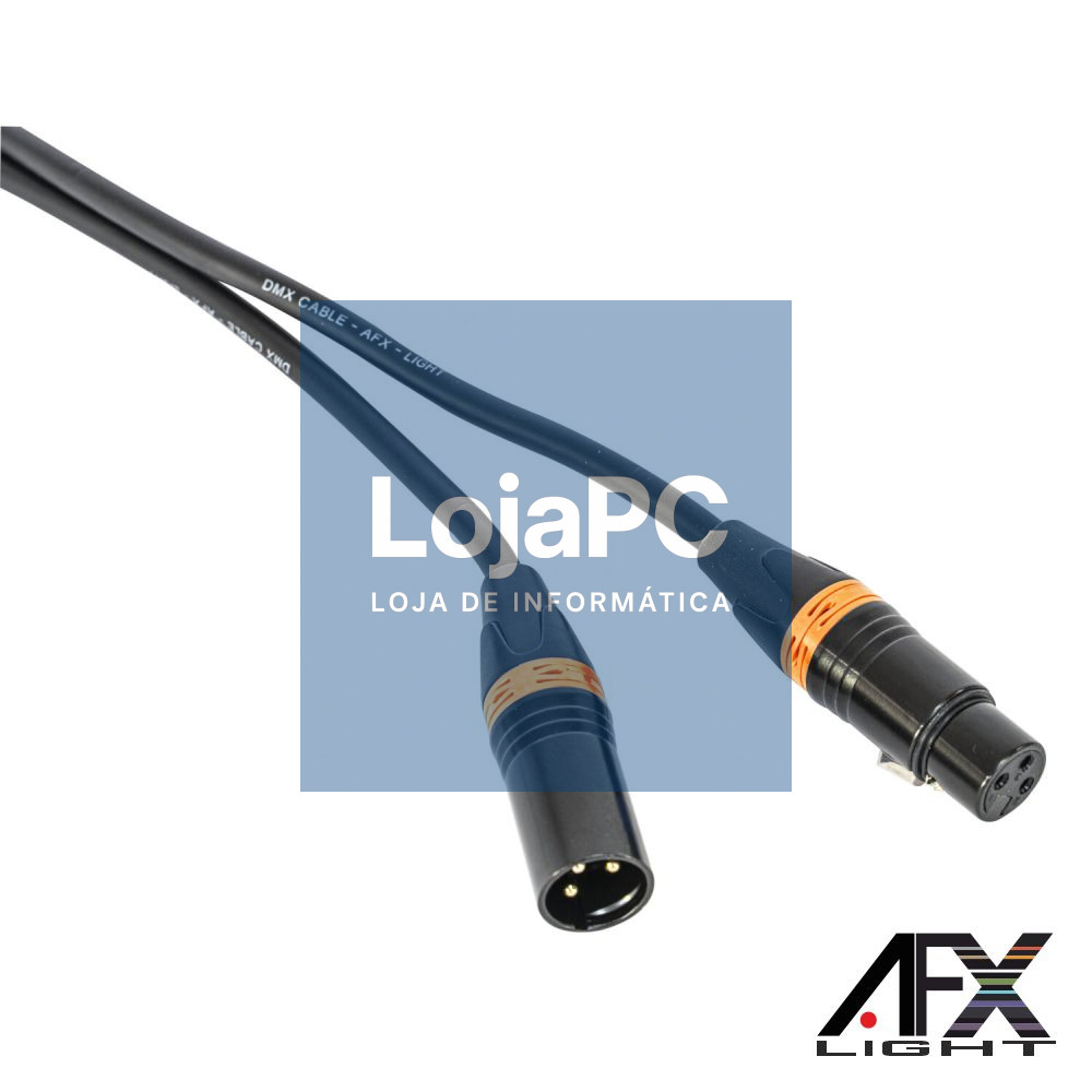 Cabo DMX XLR 3p Macho / XLR 3p Fêmea 3m AFXLIGHT