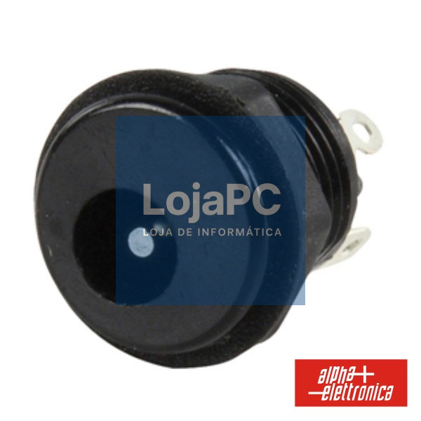 FICHA ALIMENTAÇÃO DC MACHO PAINEL 5.5-2.1MM