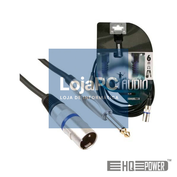 CABO XLR 3P MACHO / JACK 6.35 MACHO 6M MN HQ POWER