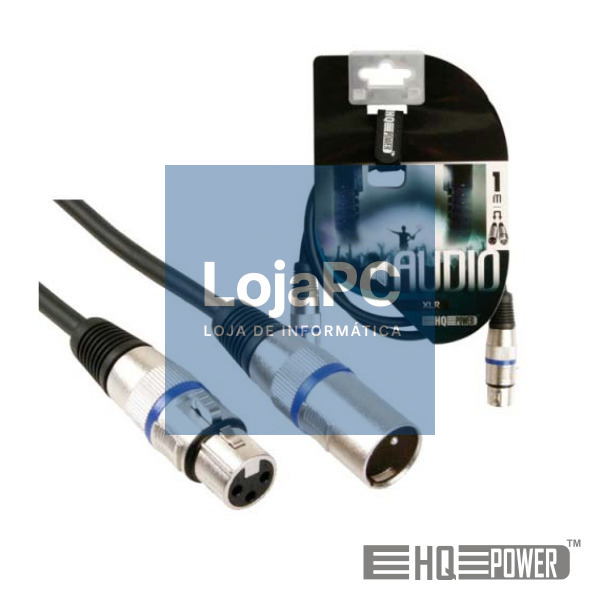 CABO XLR 3P MACHO / XLR 3P FÊMEA 1M HQ POWER