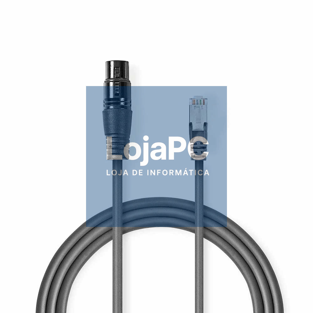 Cabo XLR 3p Fêmea / RJ45 Macho 0.3m
