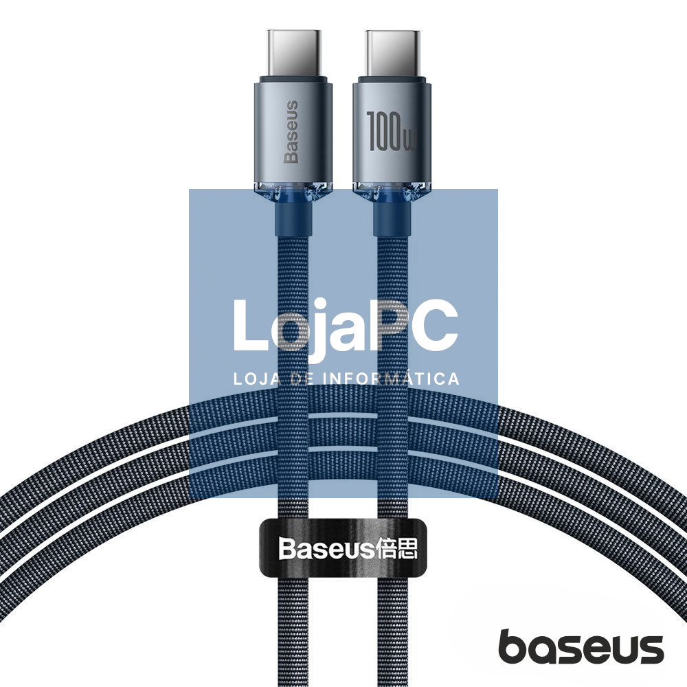 Cabo USB-C Macho / USB-C Macho Crystal Shine 1.2m BASEUS