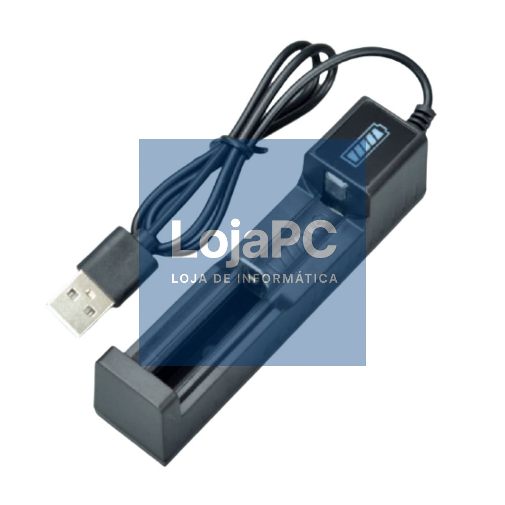 Carregador de Baterias 18650/16340/14500/10400/26650