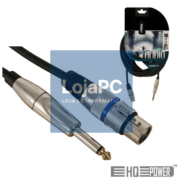 CABO XLR 3P FÊMEA / JACK 6.35MM MACHO 10M MN HQ POWER