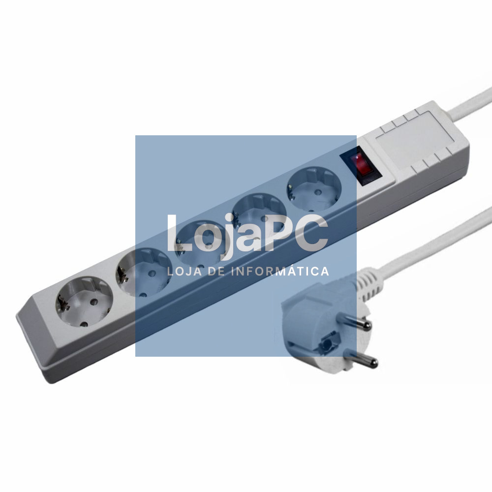 Tomada Elétrica C/ 5 Saídas Interruptor Proteção Picos1.8m