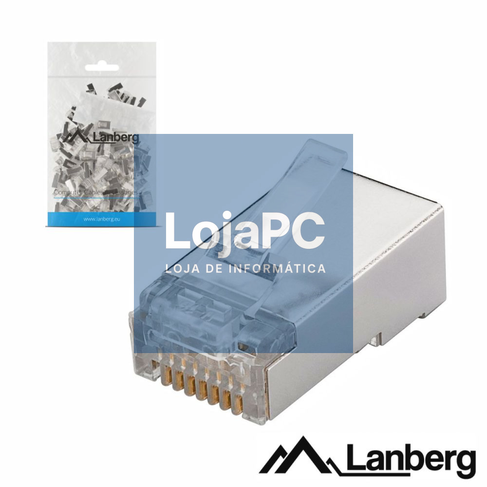Ficha RJ45 Modular 8p8c CAT6 Metálica 100PCS LANBERG