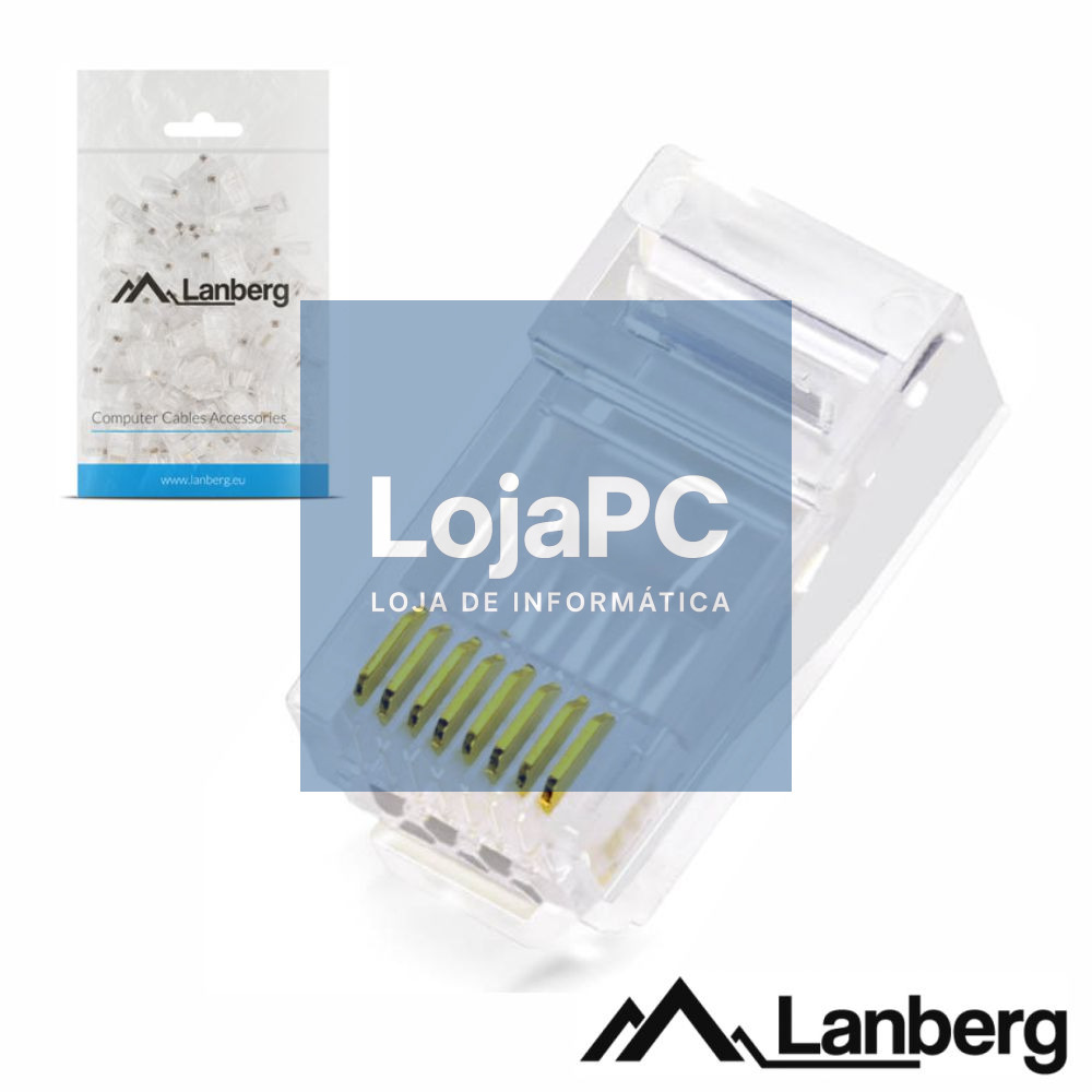 Ficha RJ45 Modular 8p8c CAT5E 100PCS LANBERG