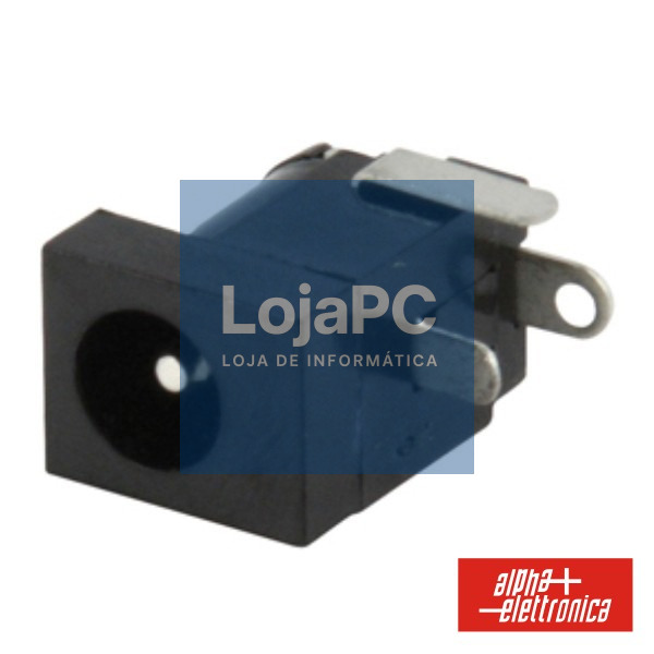 FICHA ALIMENTAÇÃO DC MACHO P/ CI DE SOLDAR 2.4MM