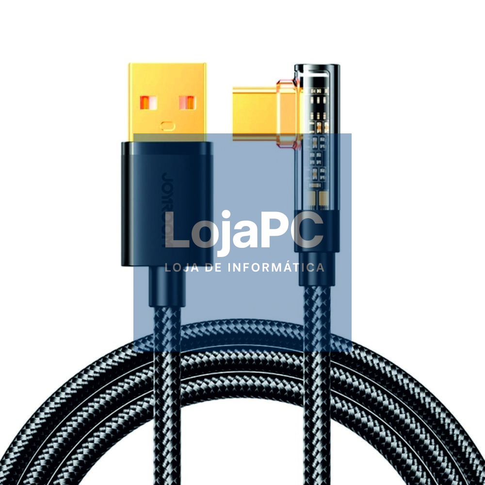 Cabo USB-A Macho P/ USB-C Macho 3A 1.2m Preto JOYROOM
