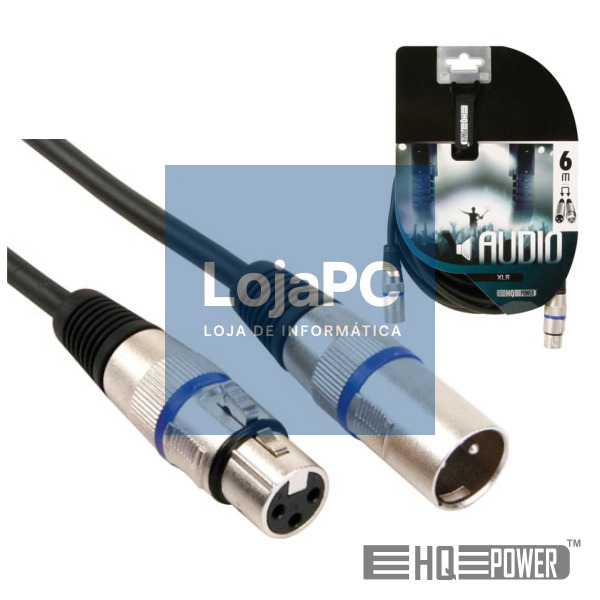 CABO XLR 3P MACHO / XLR 3P FÊMEA 6M HQ POWER