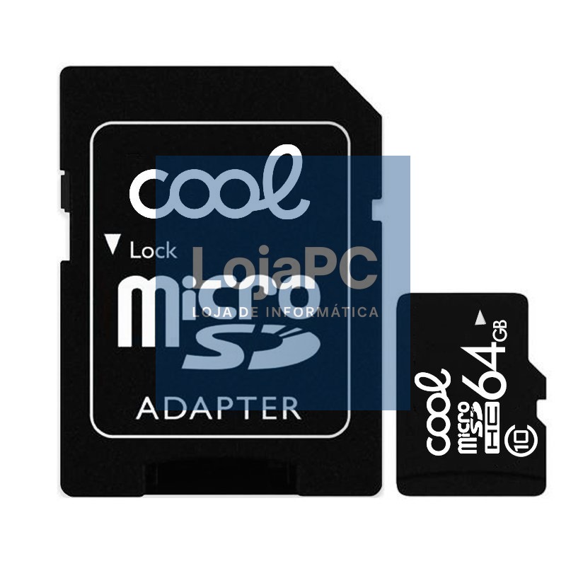 Micro SD Memory Card with Adapt. x64GB COOL (Class 10) — imagem 3