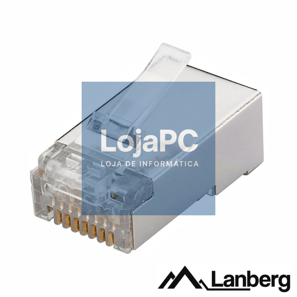 Ficha RJ45 Modular 8p8c CAT5E Metálica 100PCS LANBERG