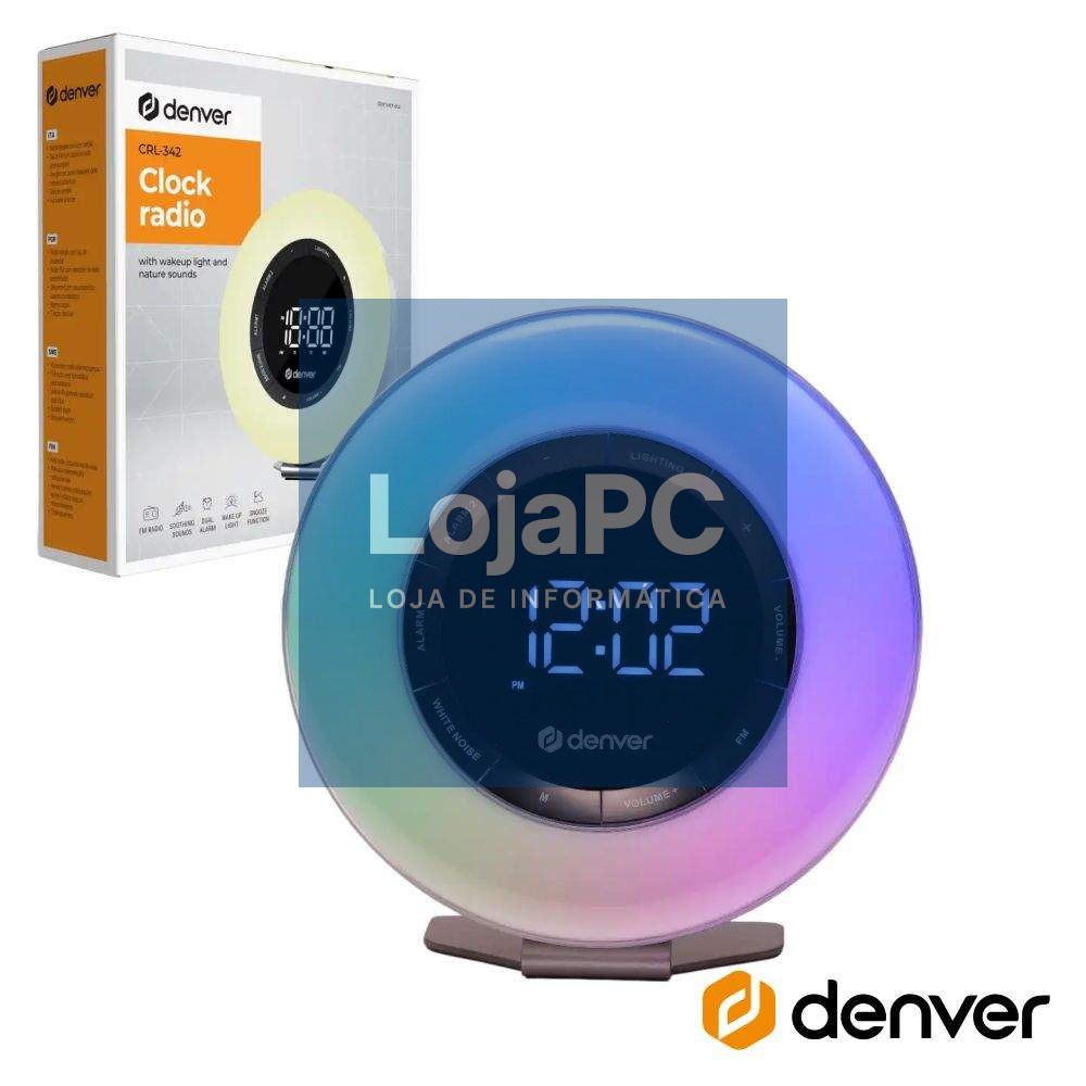 Relógio Despertador FM Digital C/ Luz Presença DENVER
