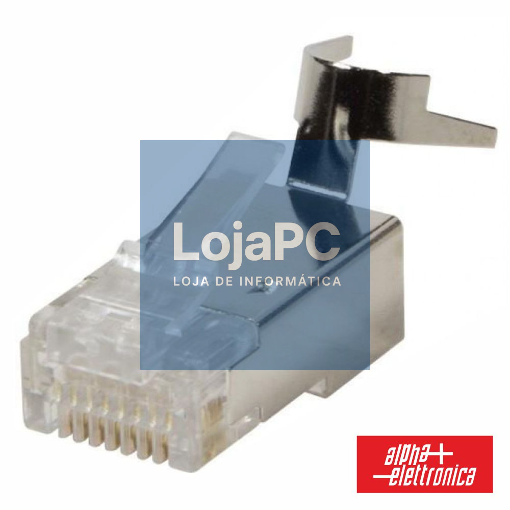 Ficha RJ45 de Cravar Blindada 8p8c CAT6A FTP Passante