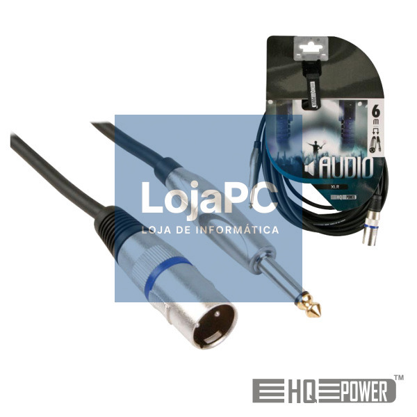CABO XLR 3P MACHO / JACK 6.35 MACHO 3M MN HQ POWER