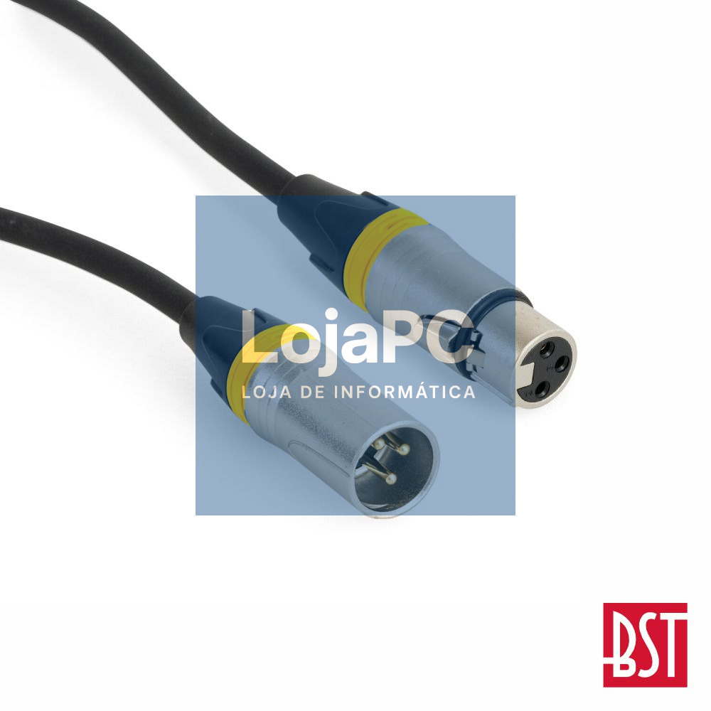 Cabo DMX XLR 3p Macho / XLR 3p Fêmea 5m BST