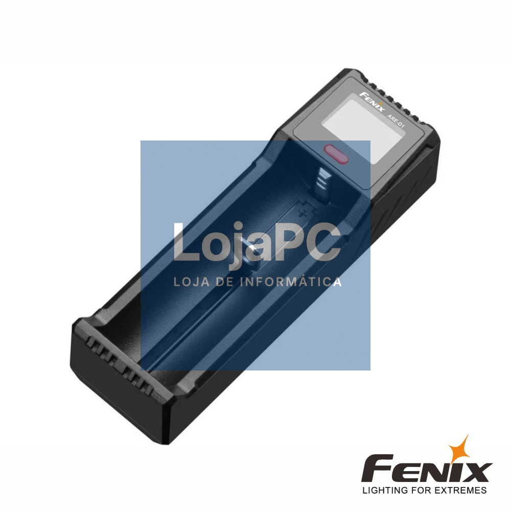 Carregador Pilhas 1x C/ LCD AA/AAA/18650/26650 FENIX