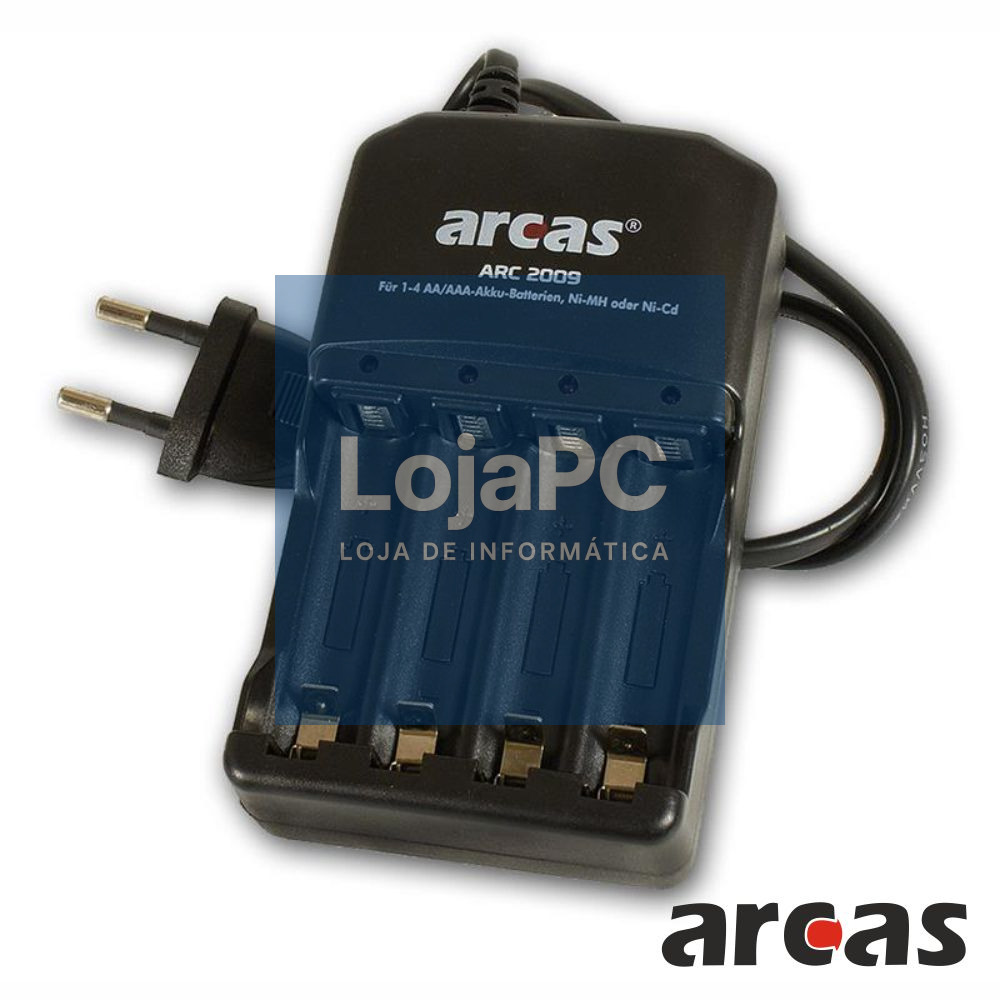 Carregador Universal AA/AAA Ni-Mh/Ni-Cd ARCAS