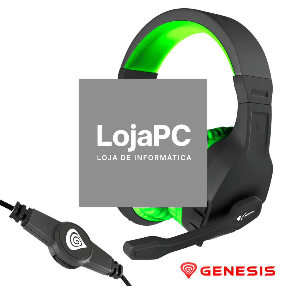 Auscultadores Gaming Preto/Verde ARGON 200 GENESIS