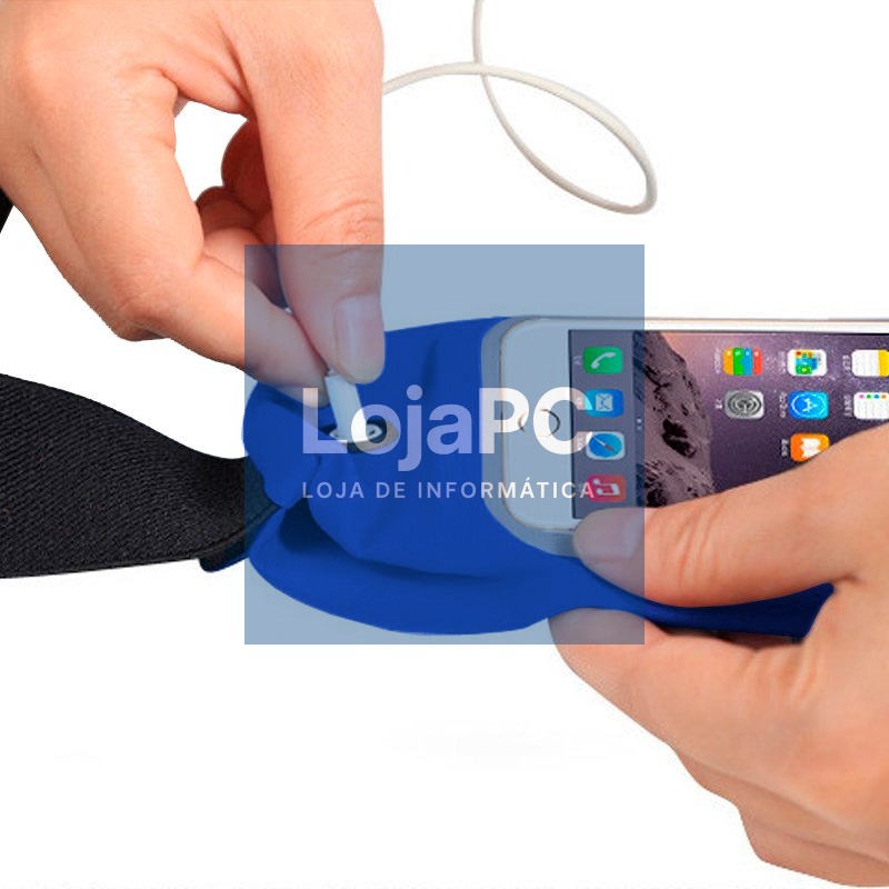 Neoprene Cover COOL Universal Waist Bag (5.5 - 6.7 in) Blue — imagem 3