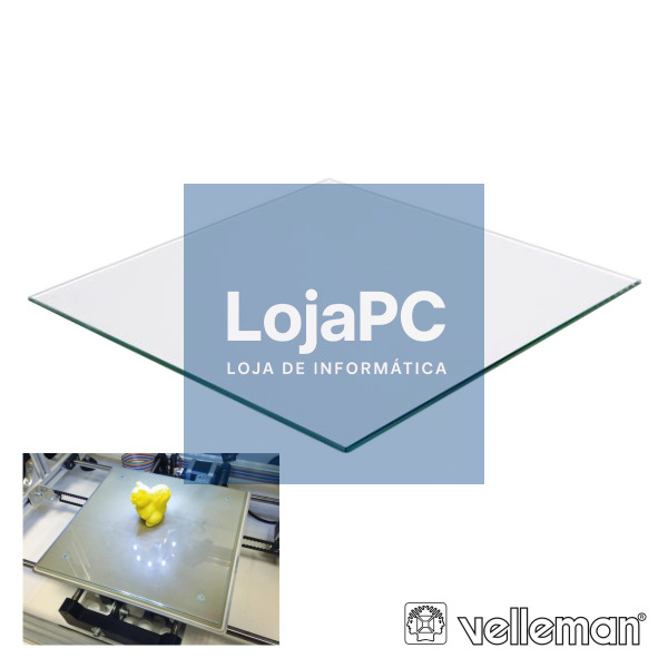 PAINEL VIDRO P/ IMPRESSORA 3D K8200 215x215x3MM VELLEMAN