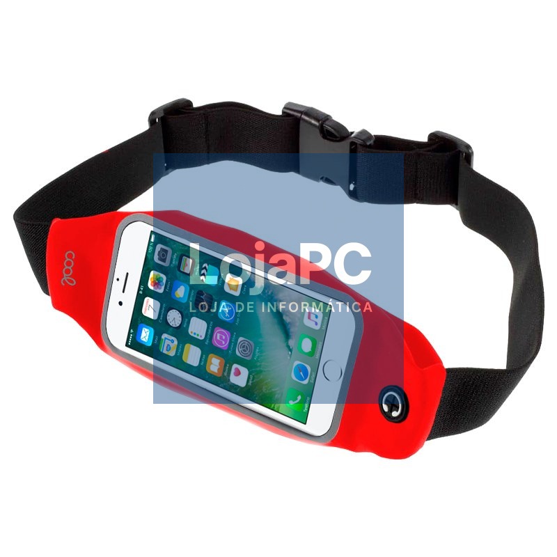Neoprene Cover COOL Universal Waist Bag (5.5 - 6.7 in) Red