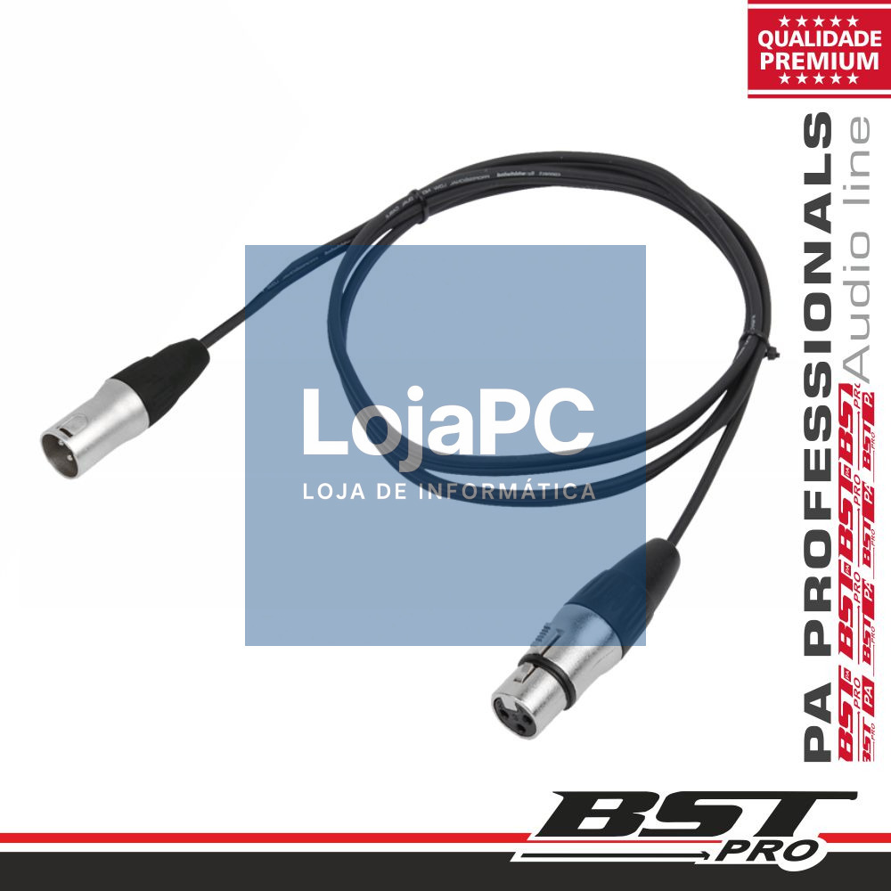 CABO XLR 3P MACHO / XLR 3P FÊMEA 1.5M BSTPRO