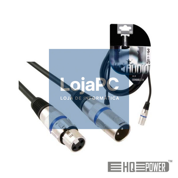 CABO XLR 3P MACHO / XLR 3P FÊMEA 3M HQ POWER