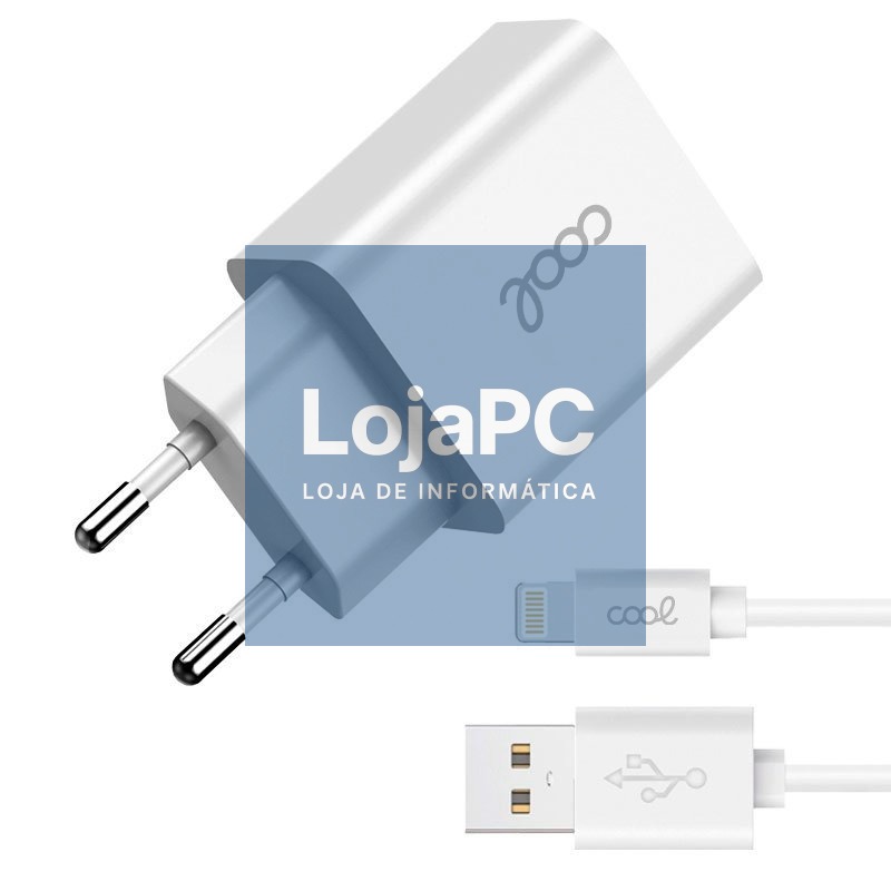 Network Charger for iPhone COOL 2 x USB + Lightning Cable 1.2m (2.4 Amp) — imagem 2