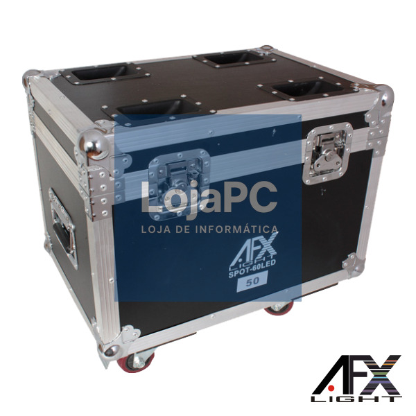 MALA TRANSPORTE DJ P/ 2MOVING HEAD SPOT60LED RODAS AFXLIGHT