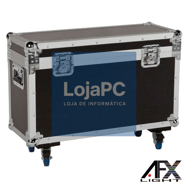 MALA TRANSPORTE DJ P/ 2MOVING HEAD SPOT200LED RODAS AFXLIGHT